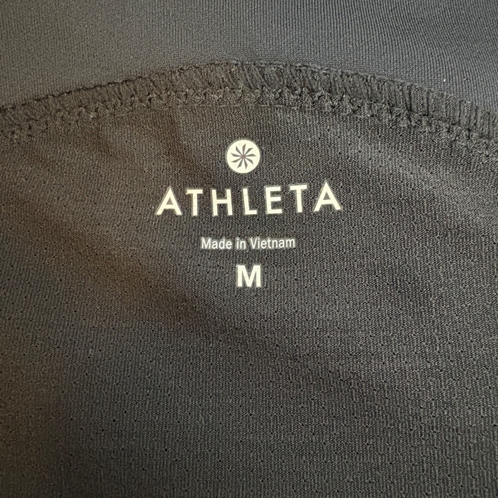 Athleta Fuse Dots M Athletic Lounge Dress Black Sleeveless Workout - Picture 5 of 7